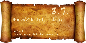 Buczák Trisztán névjegykártya